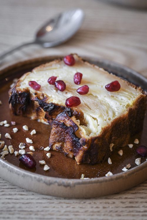 Fondant pomme caramel grenade avec topping noix au sweet corner de Dip Honest Food