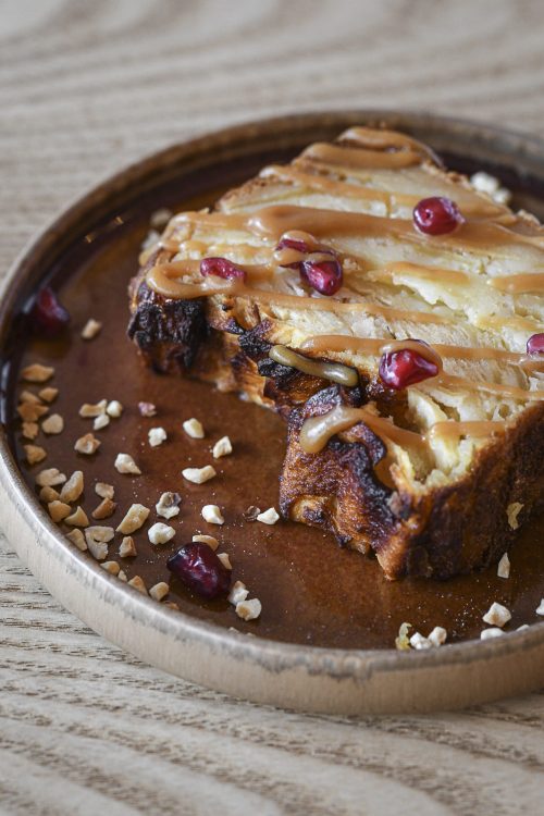 Fondant à la pomme avec caramel et grenade au sweet corner de Dip Honest Food